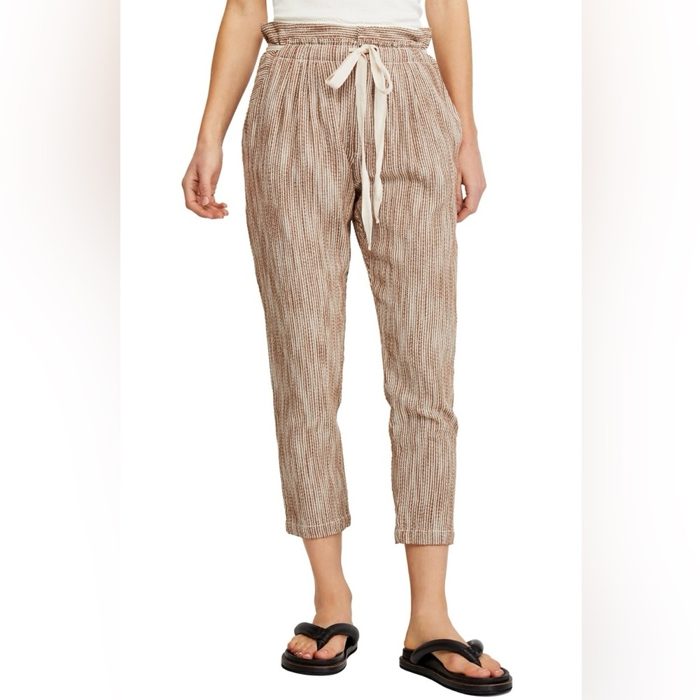 FREE PEOPLE Light At Sunrise Striped Cropped Pants Size 0